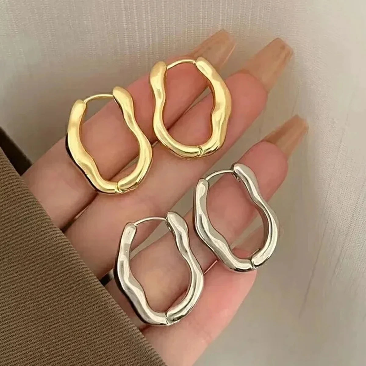 Trendy Irregular Geometric Earrings